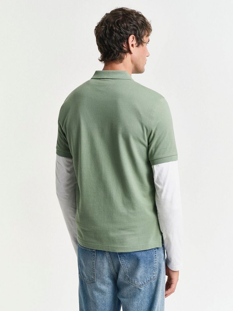 Gant Shield Piqué Poloshirt Groen