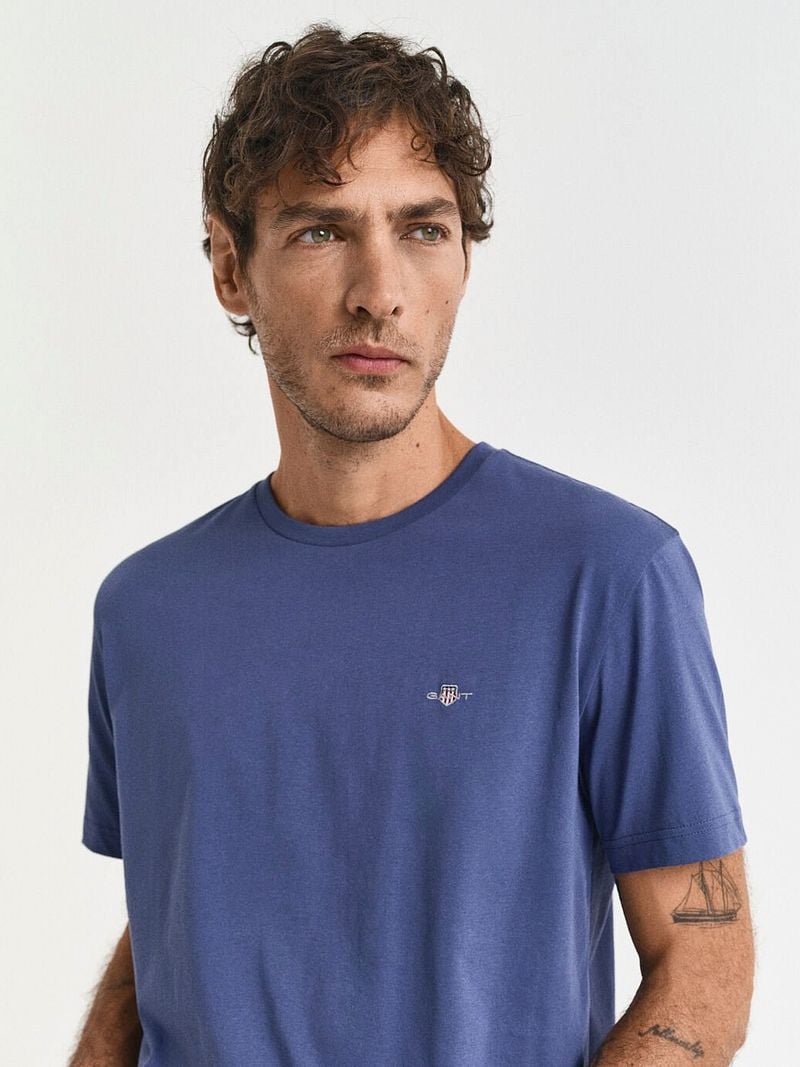 Gant T-shirt Shield Logo Dusty Navy