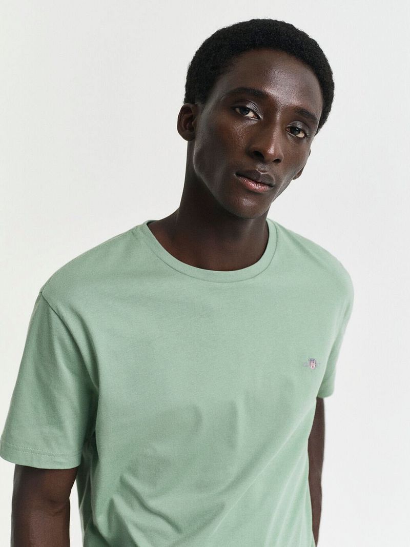 Gant T-shirt Shield Logo Groen