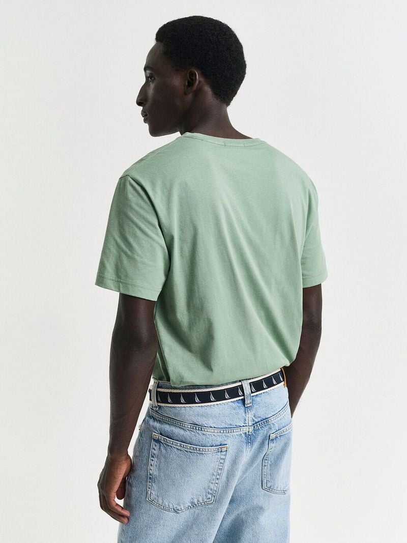 Gant T-shirt Shield Logo Groen