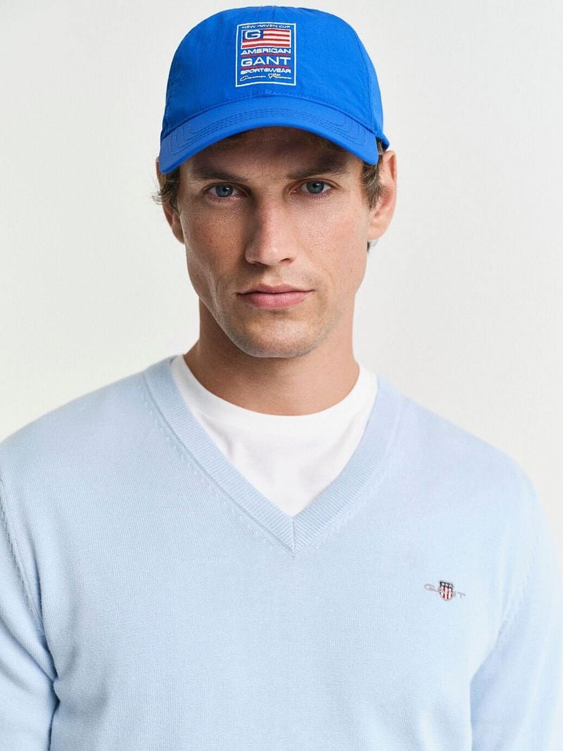 Gant Pullover V-Hals Lichtblauw