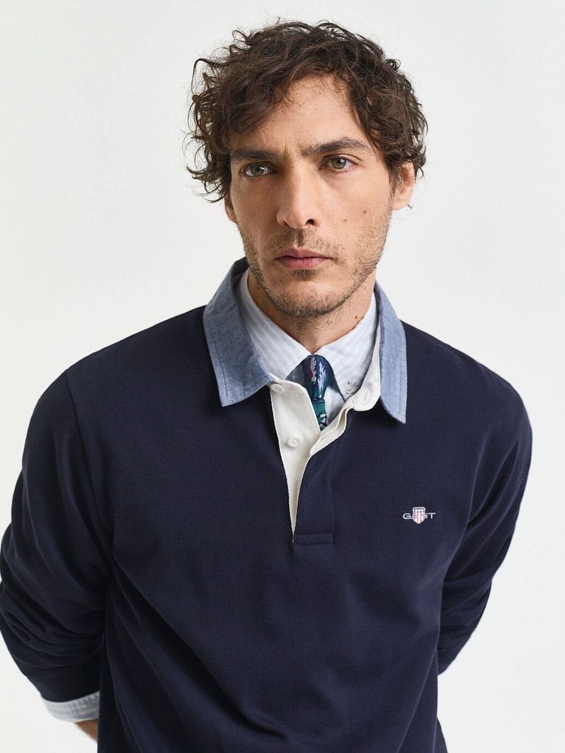 Gant Heavy Rugger Shield Polo Navy