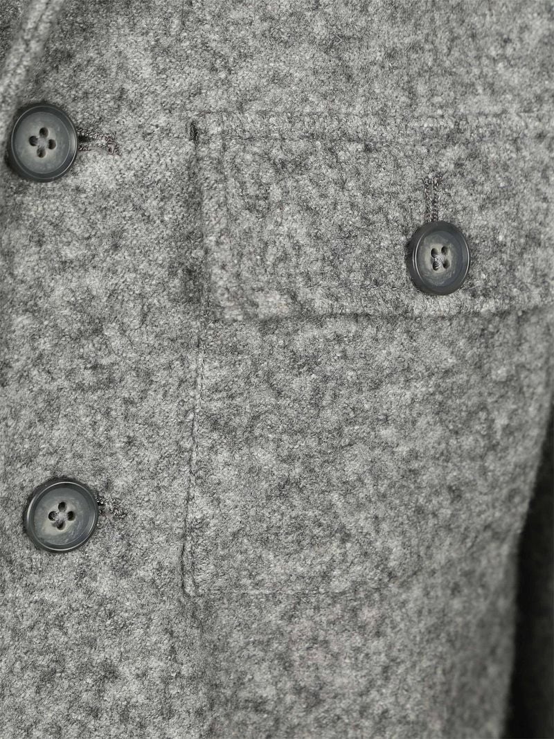 Suitable Overshirt Boiled Wool Blend Grau - Größe XXL günstig online kaufen