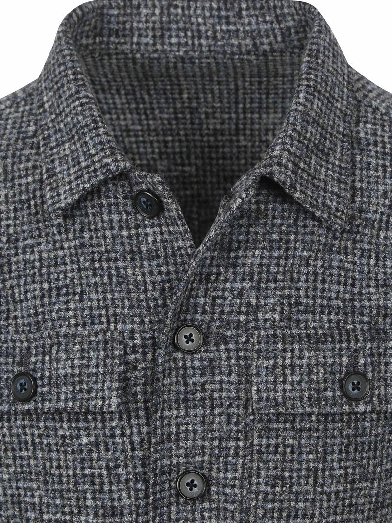 Suitable Overshirt Wool Blend Grau Blau - Größe L günstig online kaufen