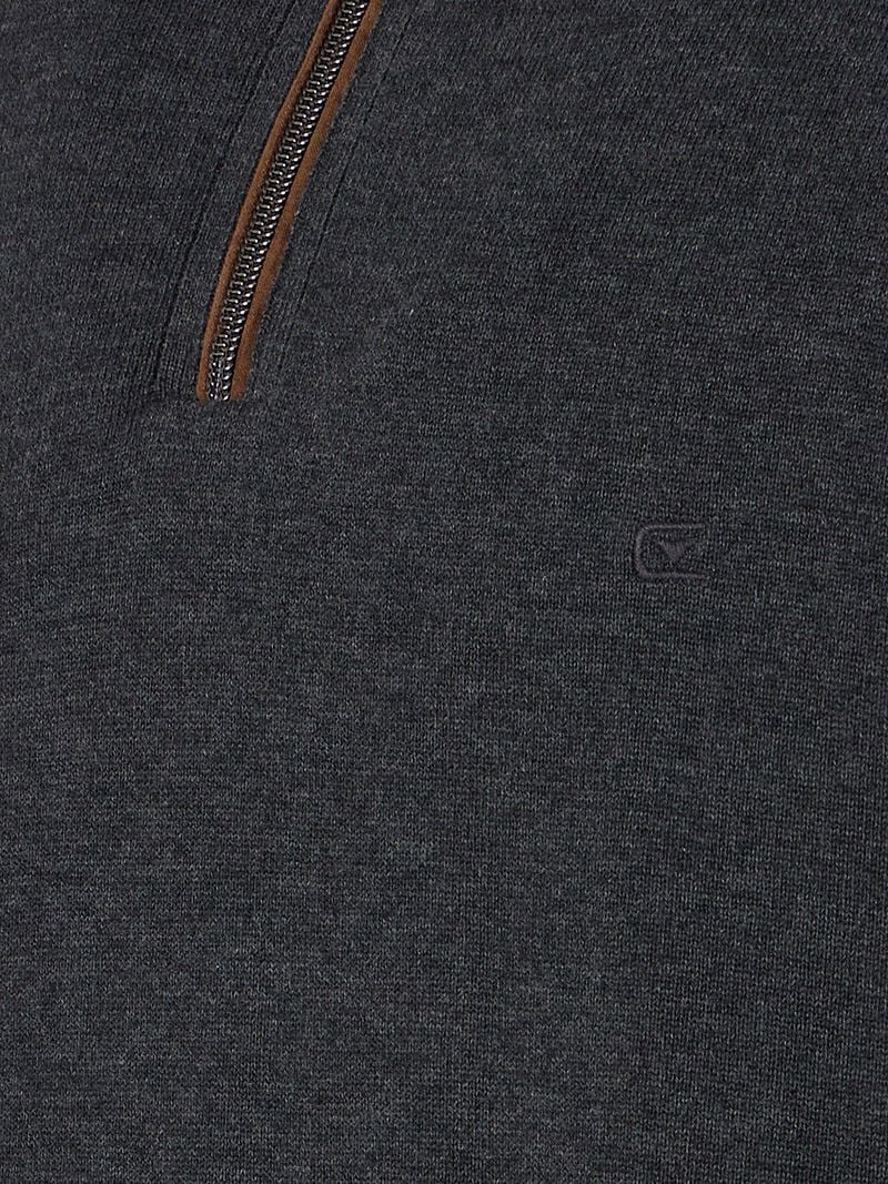 Casa Moda Halfzip Pullover Solid Anthrazit - Größe 4XL günstig online kaufen