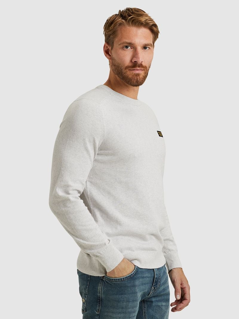PME Legend American Classic Pullover Hellgrau Melange - Größe L günstig online kaufen