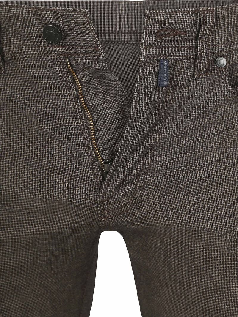 Pierre Cardin Broek Lyon Tapered Print Bruin