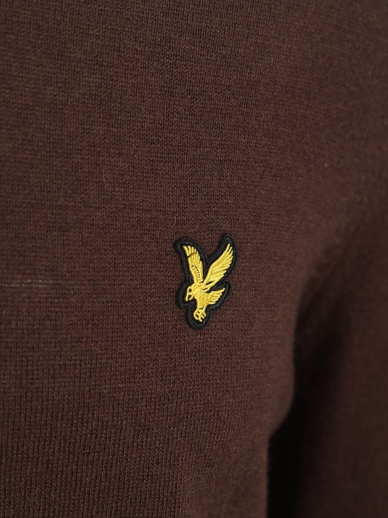 Lyle and Scott Lyle & Scott Half Zip Pullover Merinowol Espresso