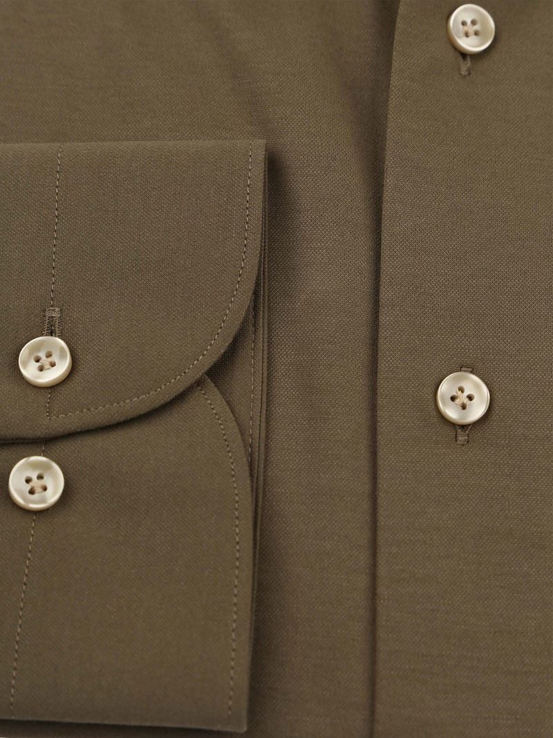 Profuomo Japanese Knitted Overhemd Army Groen