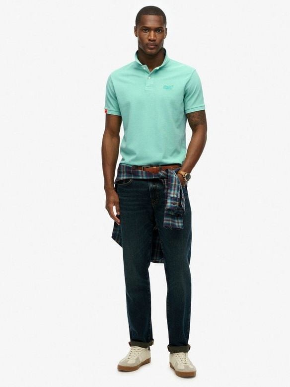 Superdry Polo Destroyed Groen