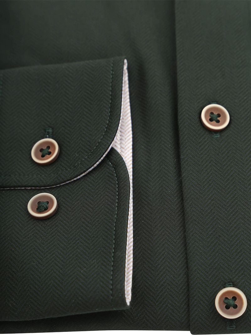 Suitable Herringbone Hemd Dunkelgrün - Größe 42 günstig online kaufen