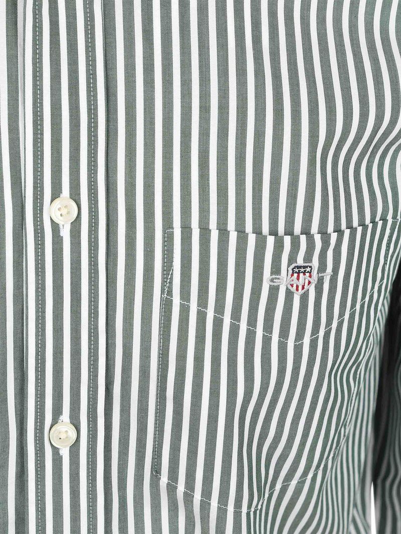Gant Freizeithemd Stripe Grün - Größe XXL günstig online kaufen