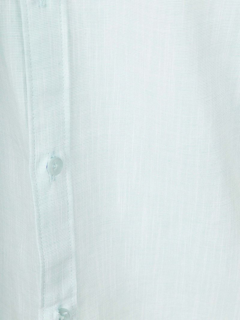 Suitable Short Sleeves Hemd Cotton Slub Hellgrün - Größe L günstig online kaufen