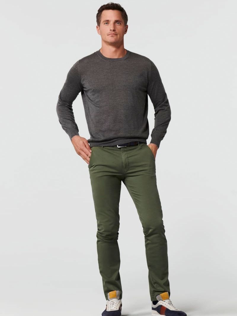 Meyer Chino Bonn Dunkelgrün - Größe 46 günstig online kaufen