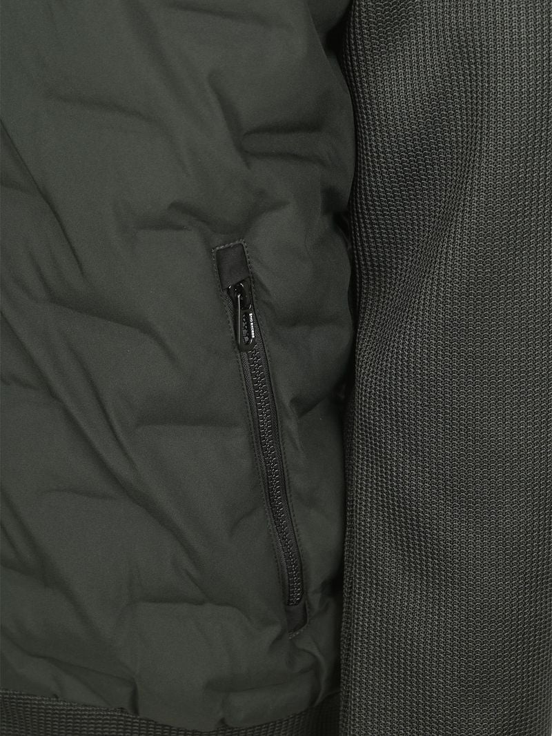No Excess Jacke Knitted Sleeve Dunkelgrün - Größe 3XL günstig online kaufen