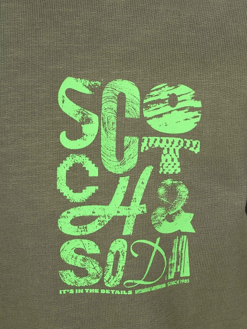 Scotch and Soda Pullover Logo Olivgrün - Größe XXL günstig online kaufen