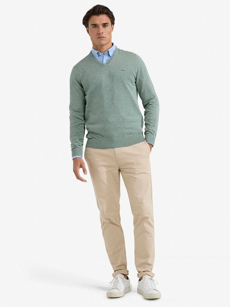 McGregor Pullover V-Ausschnitt Hellgrün - Größe 3XL günstig online kaufen