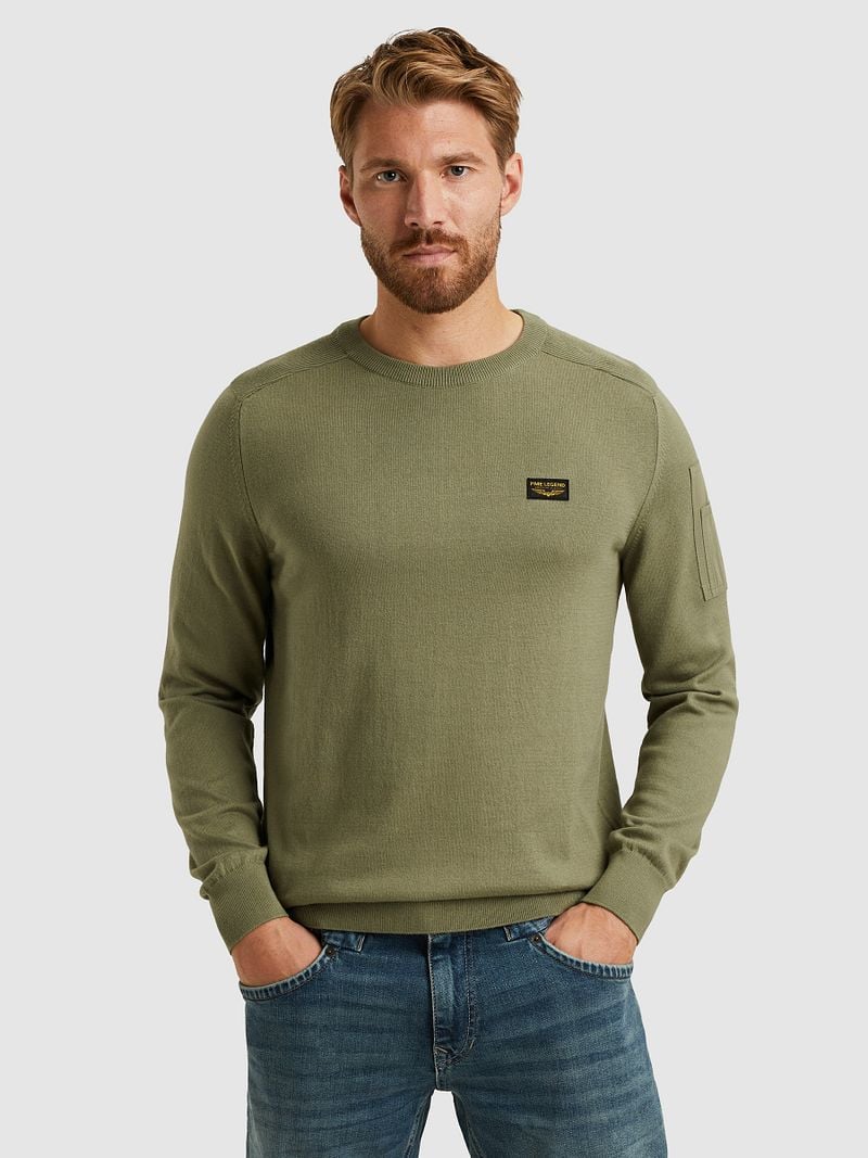 PME Legend American Classic Pullover Oil Grün - Größe S günstig online kaufen
