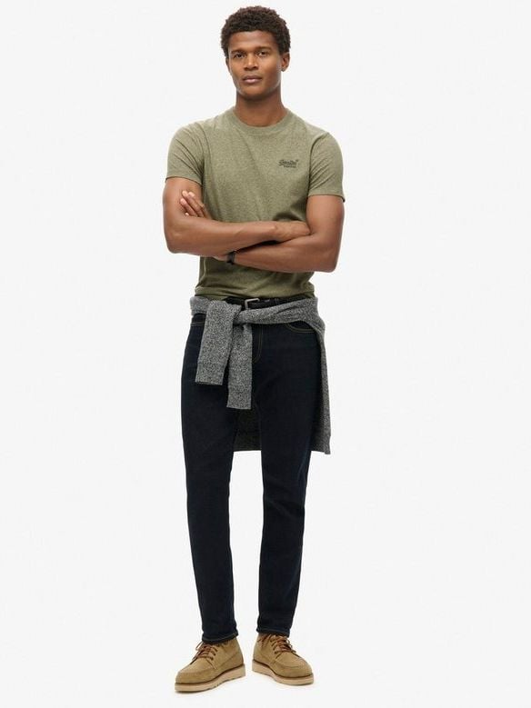 Superdry Classic T Shirt Melange Olive - Größe 3XL günstig online kaufen
