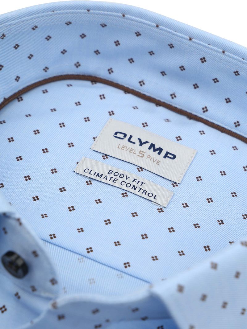 OLYMP Hemd Level 5 Druck Hellblau Extra Long Sleeves - Größe 39 günstig online kaufen
