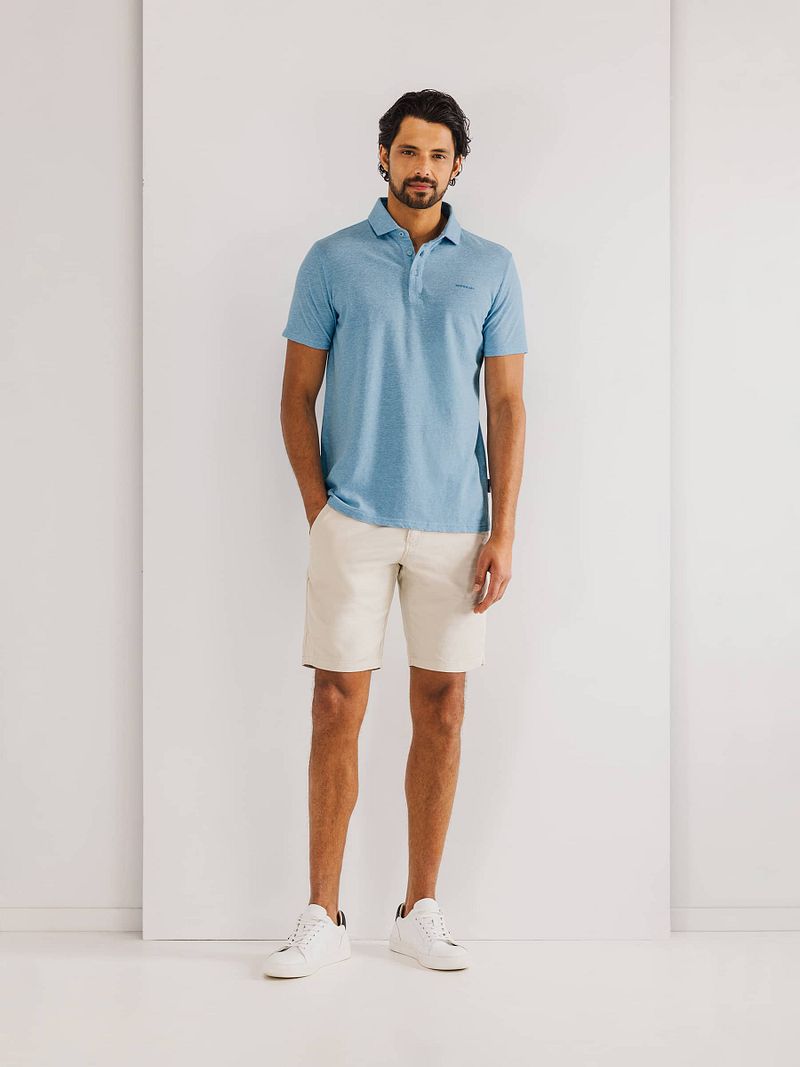 State of Art Poloshirt Piqué Melange Hellblau - Größe XL günstig online kaufen
