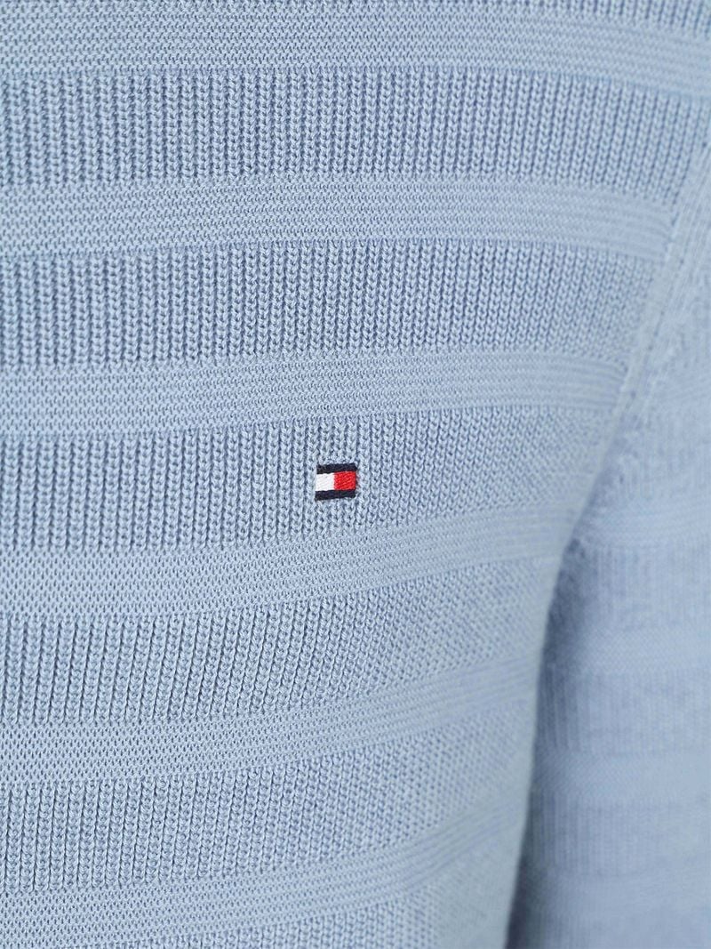 Tommy Hilfiger Pullover Halfzip Structure Indigo - Größe M günstig online kaufen