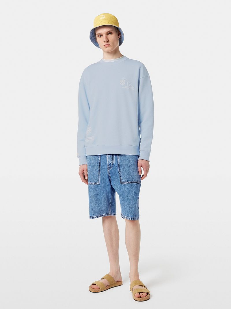 Scotch and Soda Pullover Embroidered Hellblau - Größe XL günstig online kaufen