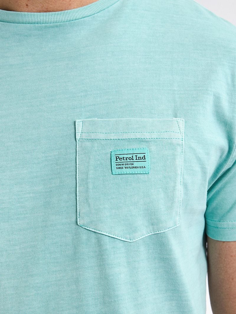 Petrol T-Shirt Key Melange Aqua - Größe M günstig online kaufen
