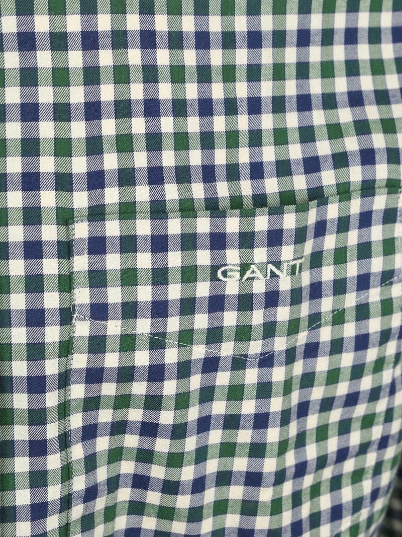 Gant Casual Overhemd Twill Ruit Groen