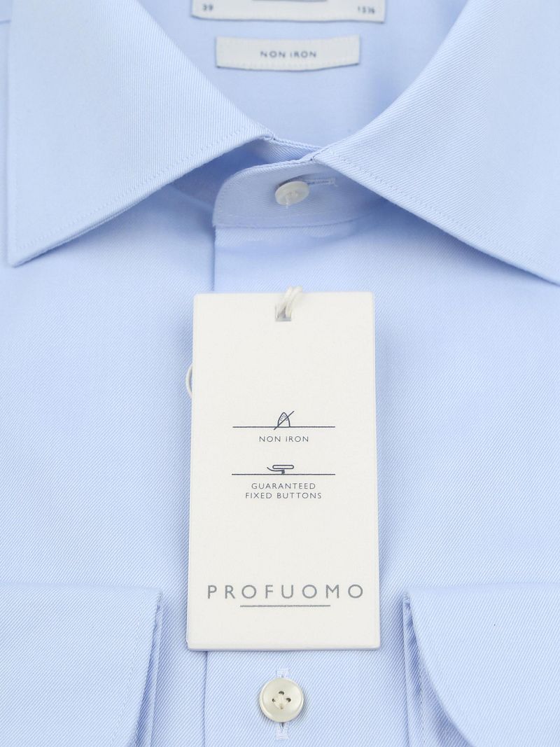 Profuomo Twill Overhemd Lichtblauw