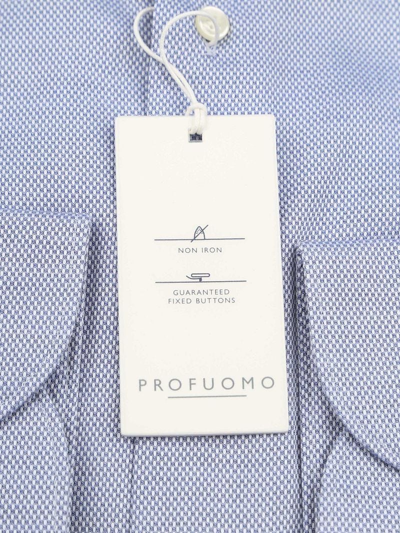 Profuomo Basketweave Overhemd Blauw