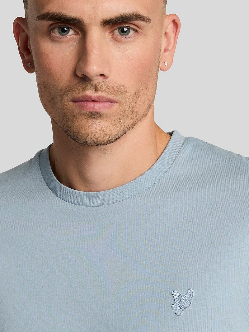 Lyle and Scott T-shirt Plain Ash Blauw