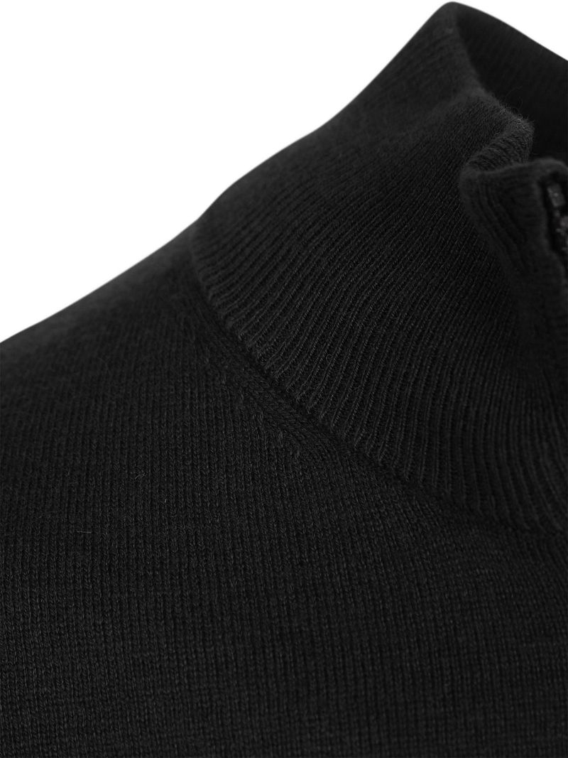 Lyle and Scott Lyle & Scott Half Zip Pullover Merinowol Zwart