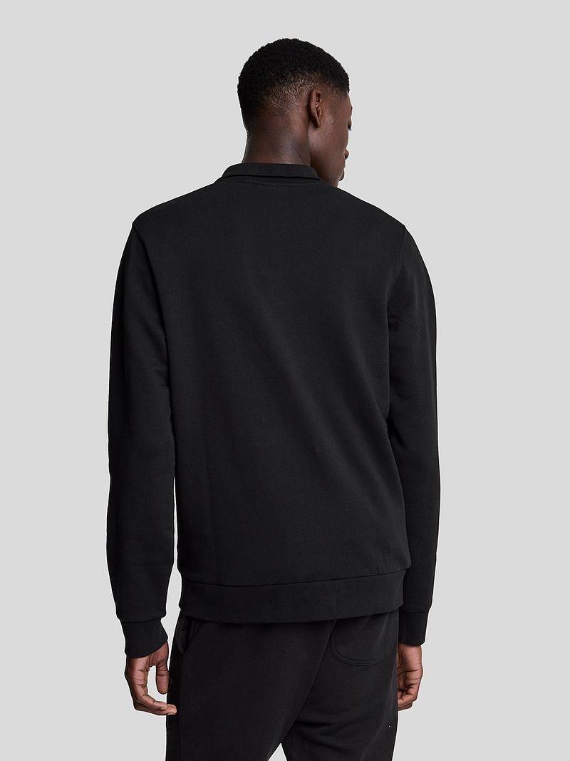 Lyle and Scott Lyle & Scott Half Zip Pullover Tonal Zwart