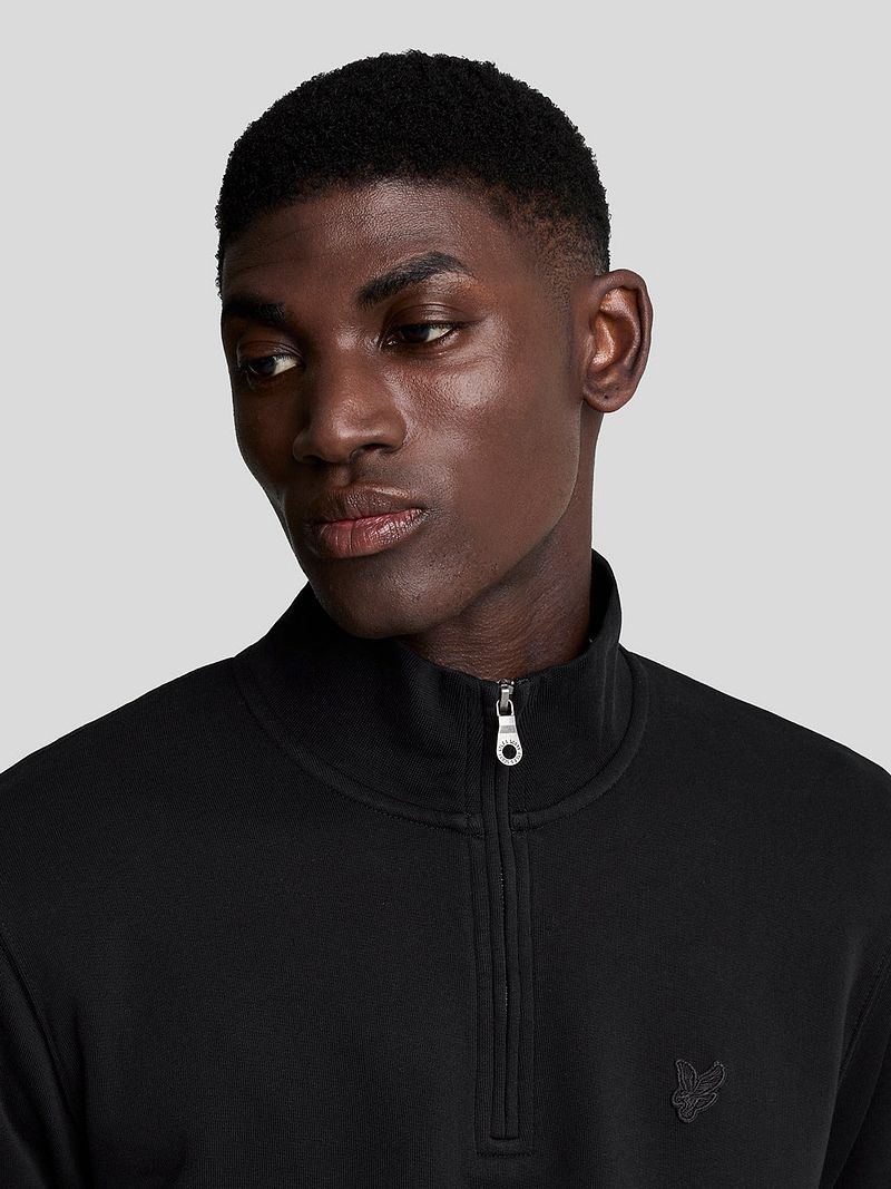Lyle and Scott Lyle & Scott Half Zip Pullover Tonal Zwart