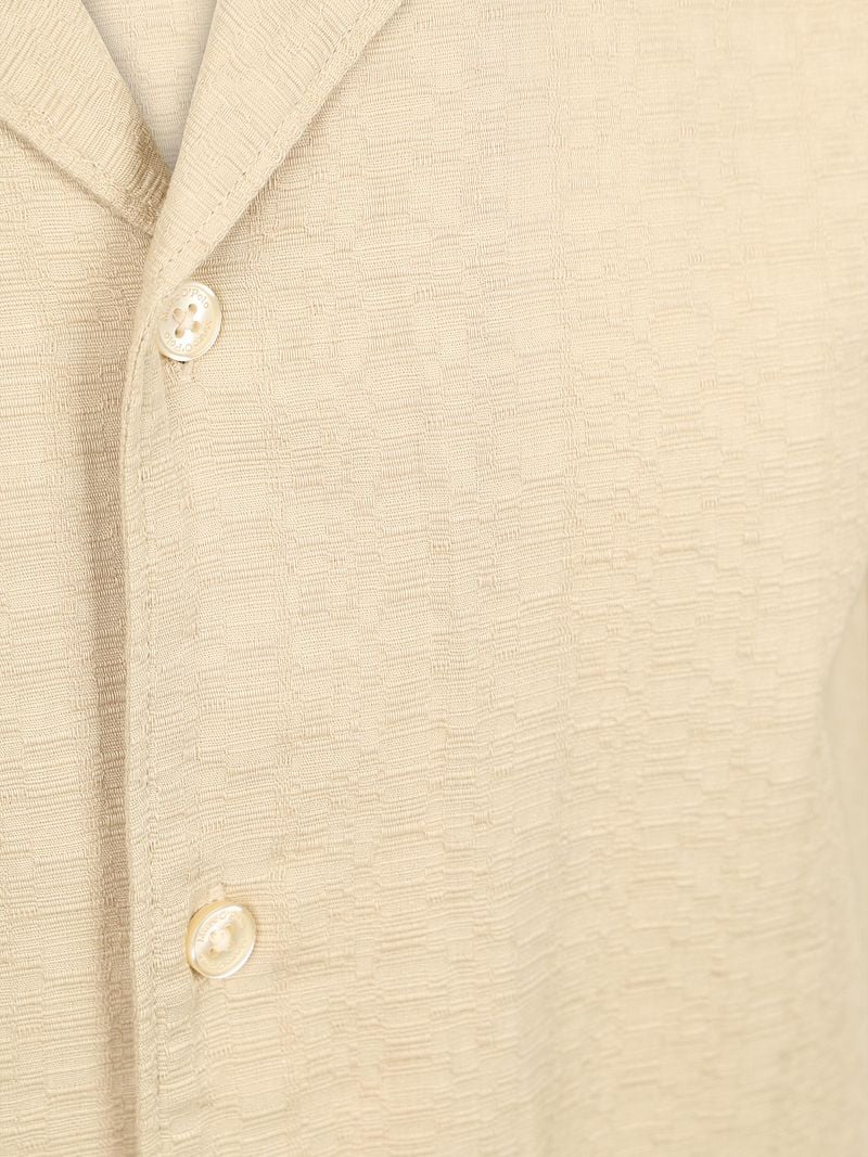 Marc O'Polo Crèpe Hemd Short Sleeves Beige - Größe XXL günstig online kaufen