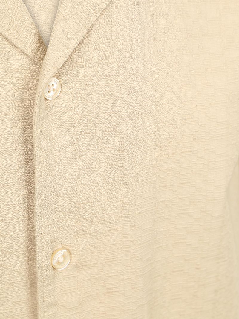 Marc O'Polo Crèpe Hemd Short Sleeves Beige - Größe XXL günstig online kaufen