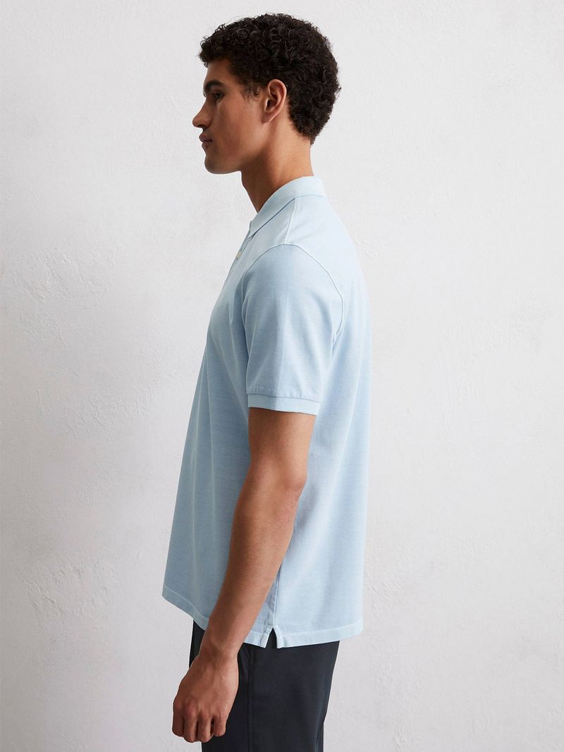 Marc O'Polo Poloshirt Faded Starlight Blauw