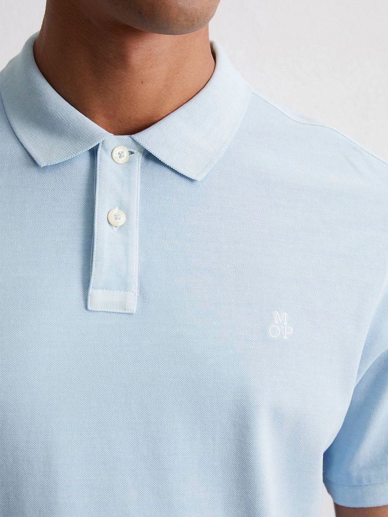 Marc O'Polo Poloshirt Faded Starlight Blauw