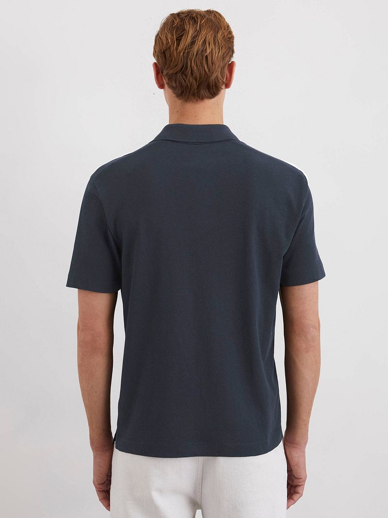 Marc O'Polo Poloshirt Riva Linen Blend Navy