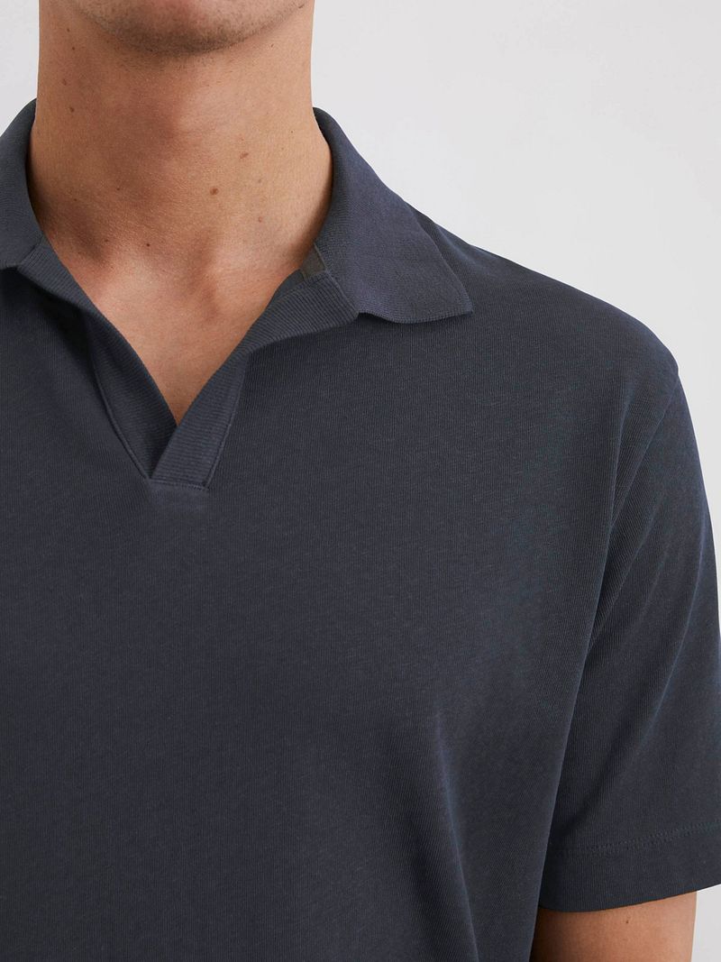 Marc O'Polo Poloshirt Riva Linen Blend Navy