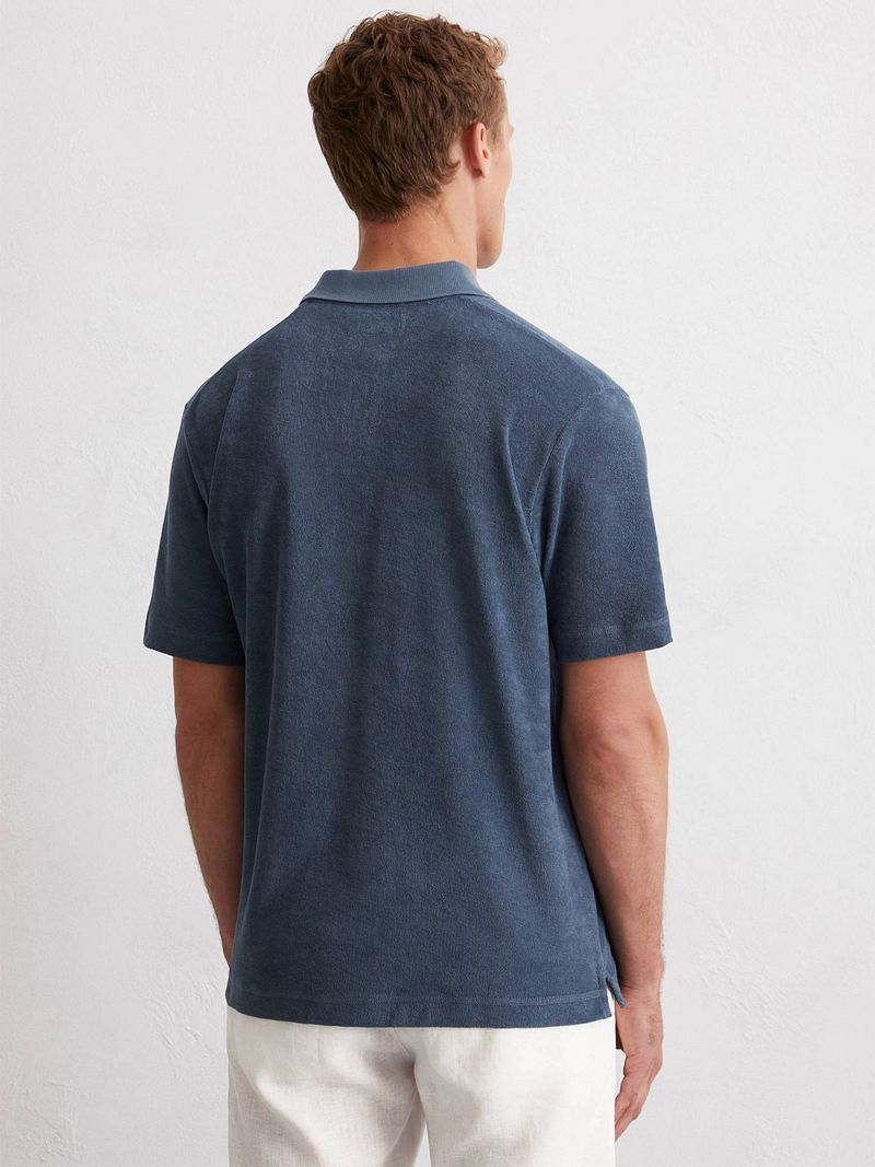 Marc O'Polo Poloshirt Riva Terry Cloth Blauw