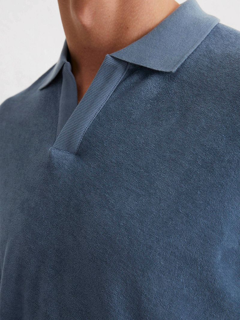 Marc O'Polo Poloshirt Riva Terry Cloth Blauw