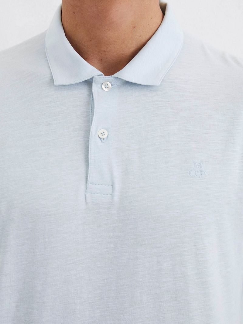 Marc O'Polo Poloshirt Slubs Starlight Blauw