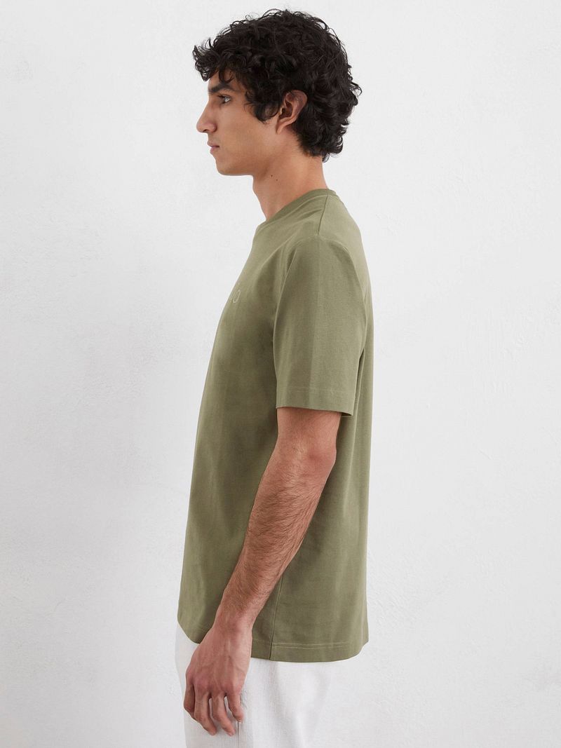 Marc O'Polo T-Shirt Logo Donkergroen