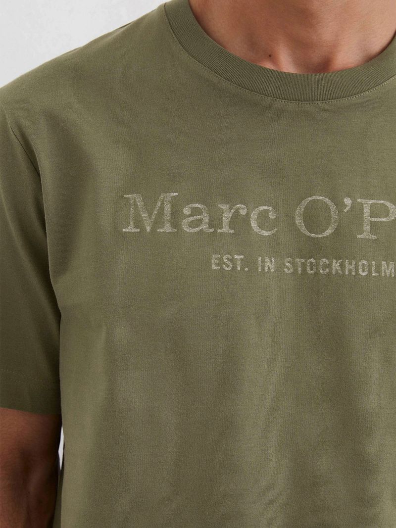 Marc O'Polo T-Shirt Logo Donkergroen