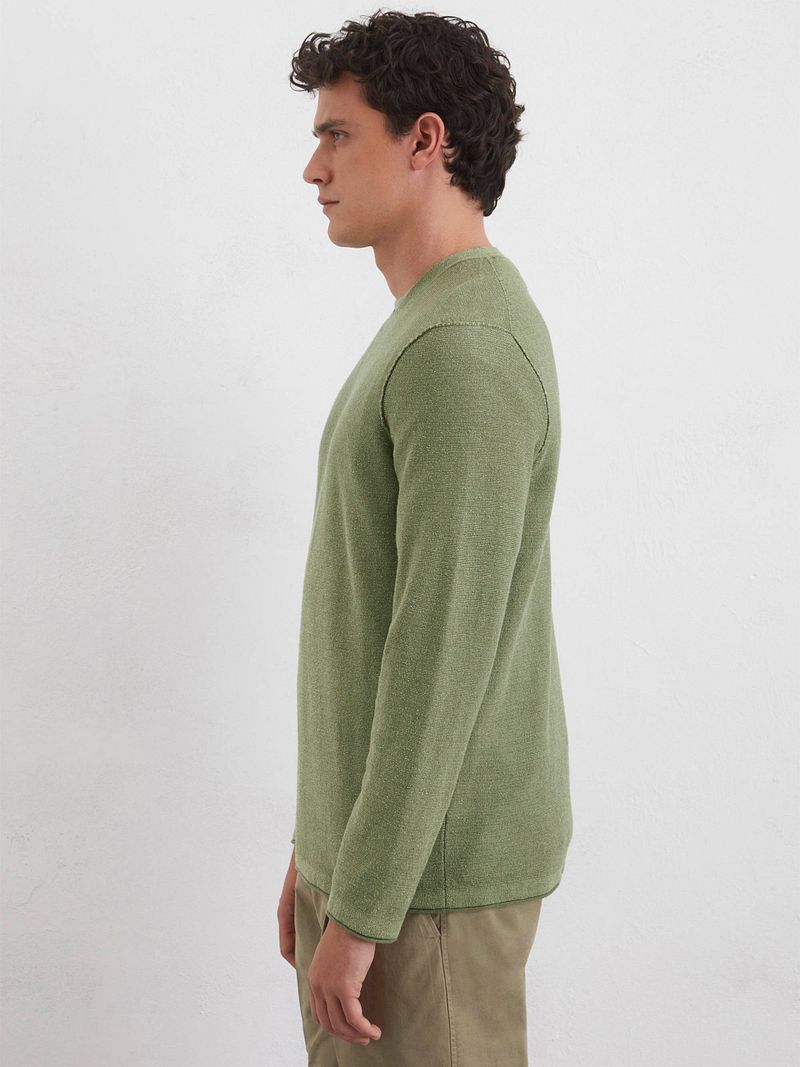 Marc O'Polo Pullover Linen Blend Groen