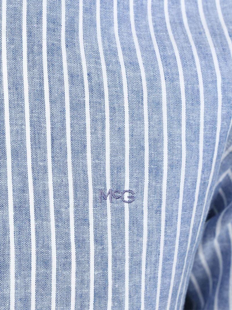 McGregor Hemd Linen Blend Streifen Blau - Größe S günstig online kaufen