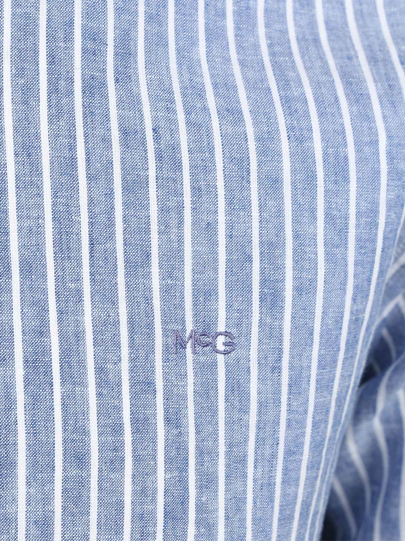 McGregor Hemd Linen Blend Streifen Blau - Größe XL günstig online kaufen