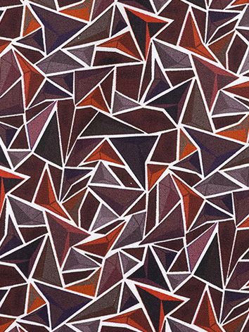 R2 Hemd Poplin Triangle Impression Bordeaux - Größe 44 günstig online kaufen